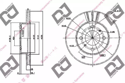 Тормозной диск DJ PARTS BD1038